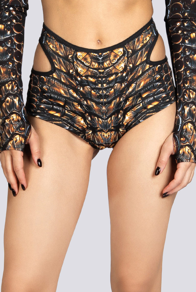 Alligator Cut Out Booty Shorts Halloween Costume