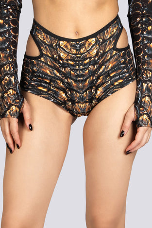 Alligator Cut Out Booty Shorts Halloween Costume