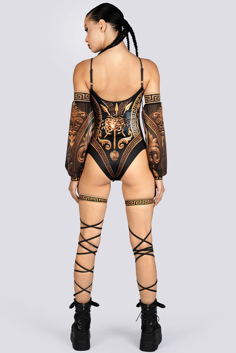 Athena Keyhole Strappy Bodysuit Halloween Costume Women