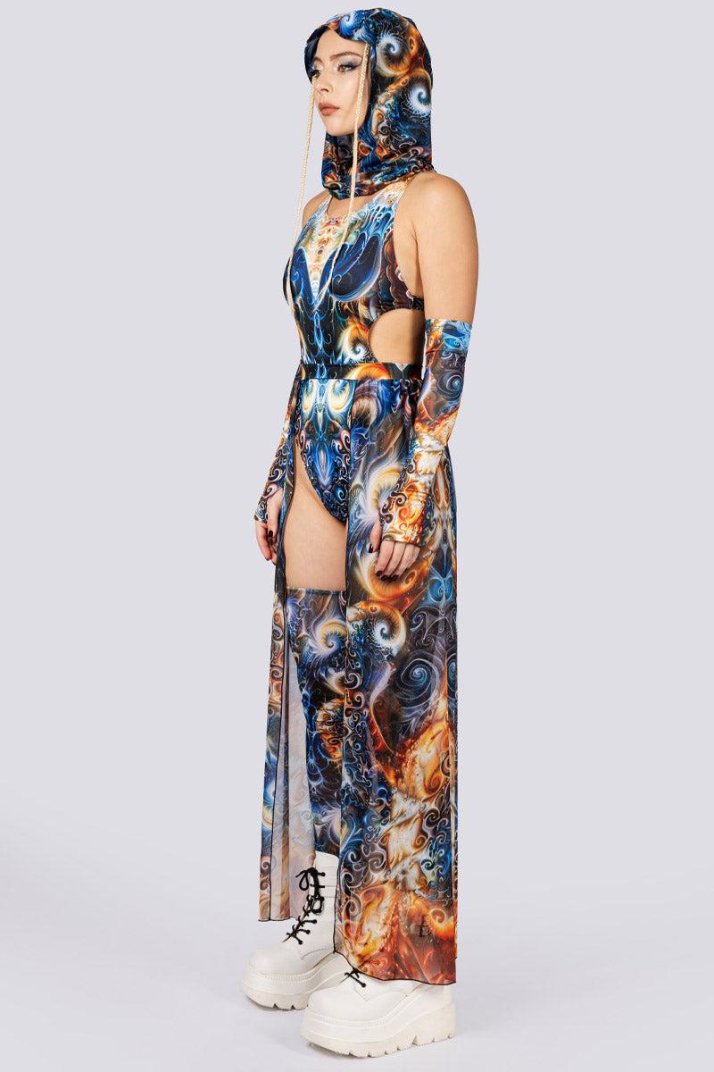 Atlantis High Cut Bodysuit Full Side View