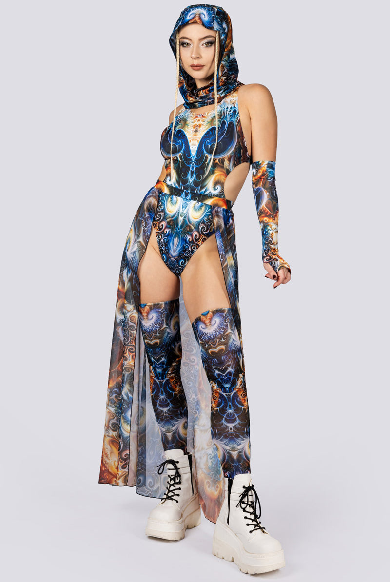 Atlantis Sheer Maxi Skirt Full View