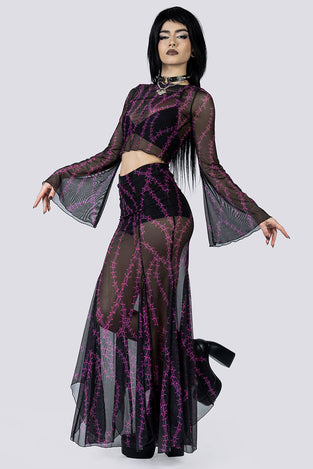 Barbed Desire Maxi Skirt Set Full Body Goth Clothing