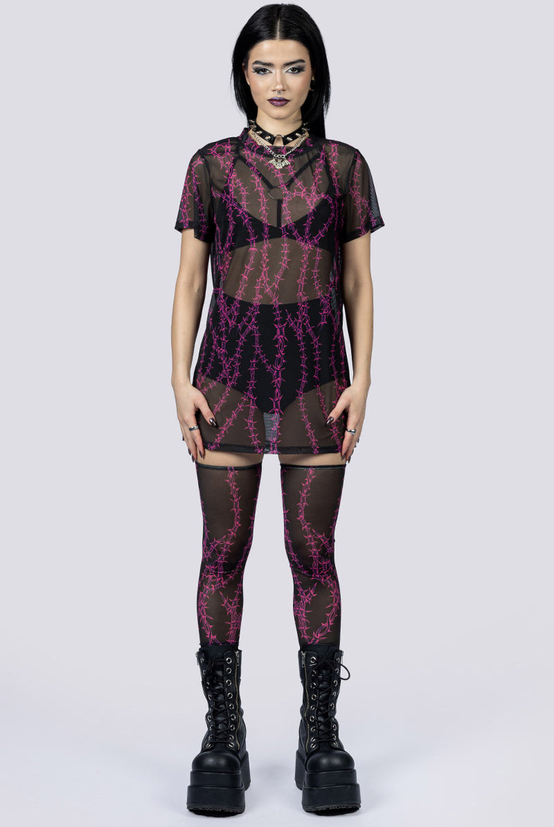 mesh tee dress Barbed Desire Mesh Tee Shirt Dress