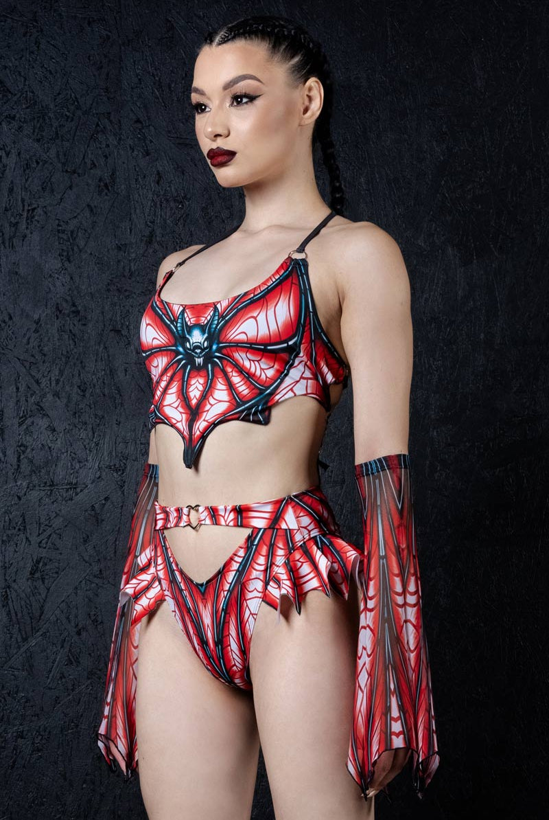 bat-mistress-cut-out-ruffle-shorts-set-side-view