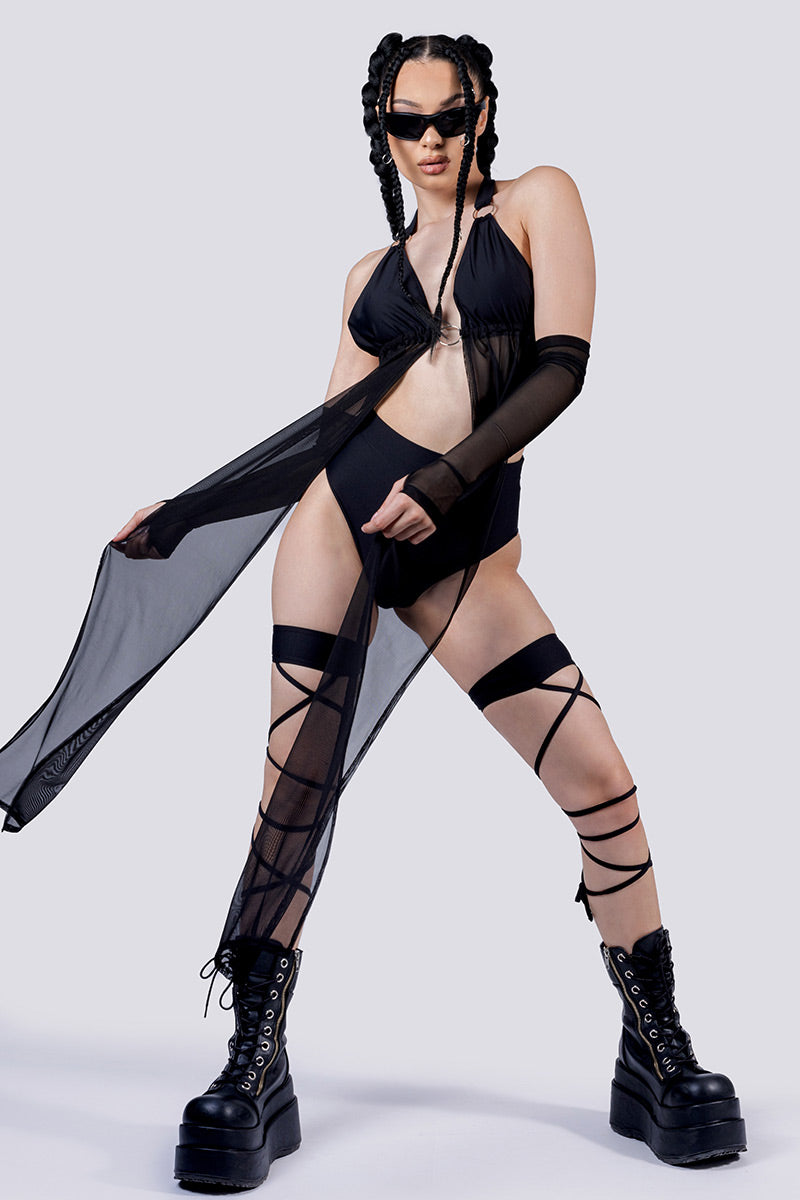 black-maxi-scarf-top-front-view