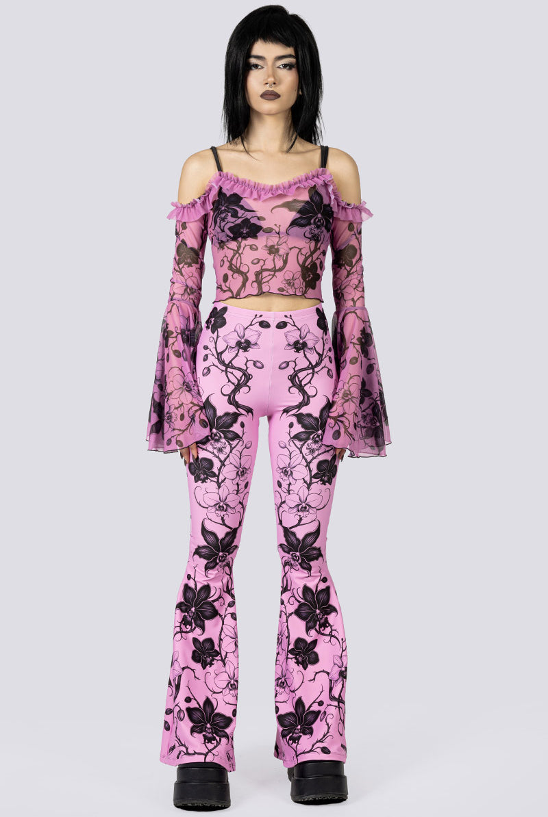 Black Orchid Flare Pants Set Front Goth Fashion