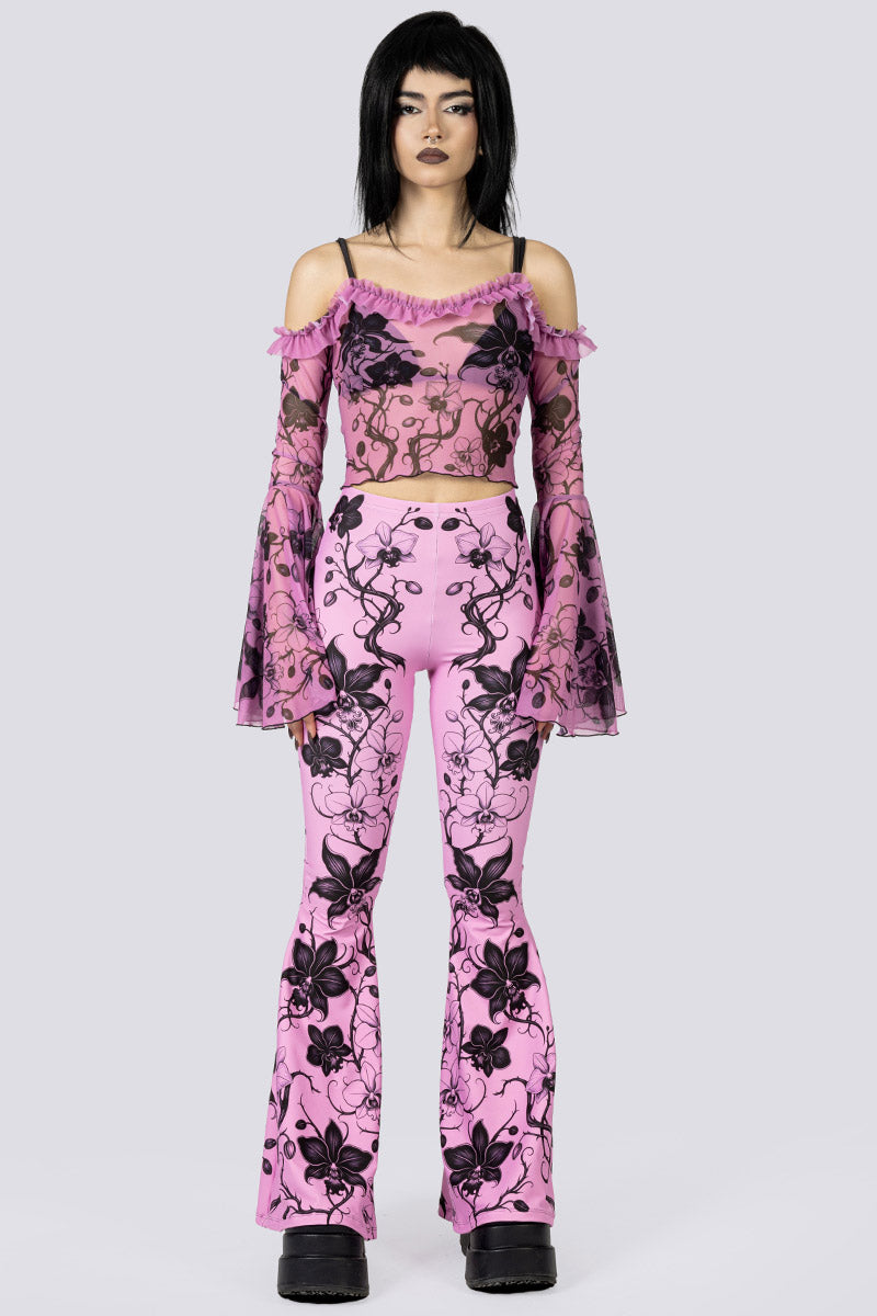 Black Orchid Flare Pants Set Front Goth Fashion