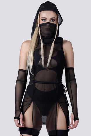 Rave Outfit Black Rave Set Close Front View