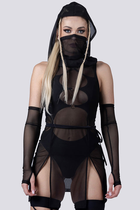 Rave Outfit Black Rave Set Close Front View