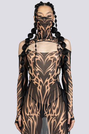 Black Sandstorm Lace Up Maxi Mesh Dress Festival Wear
