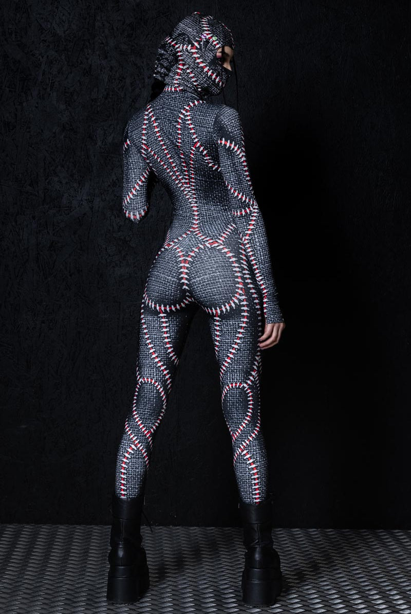 Black Voodoo Doll Costume Back View