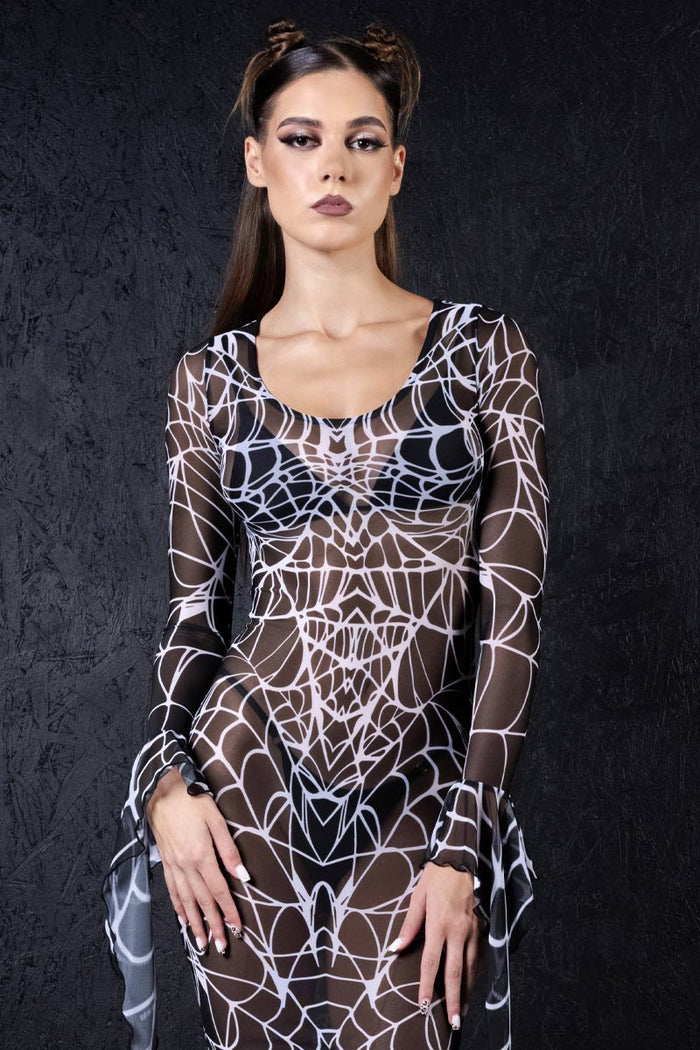 black-widow-sheer-mesh-dress-close-view