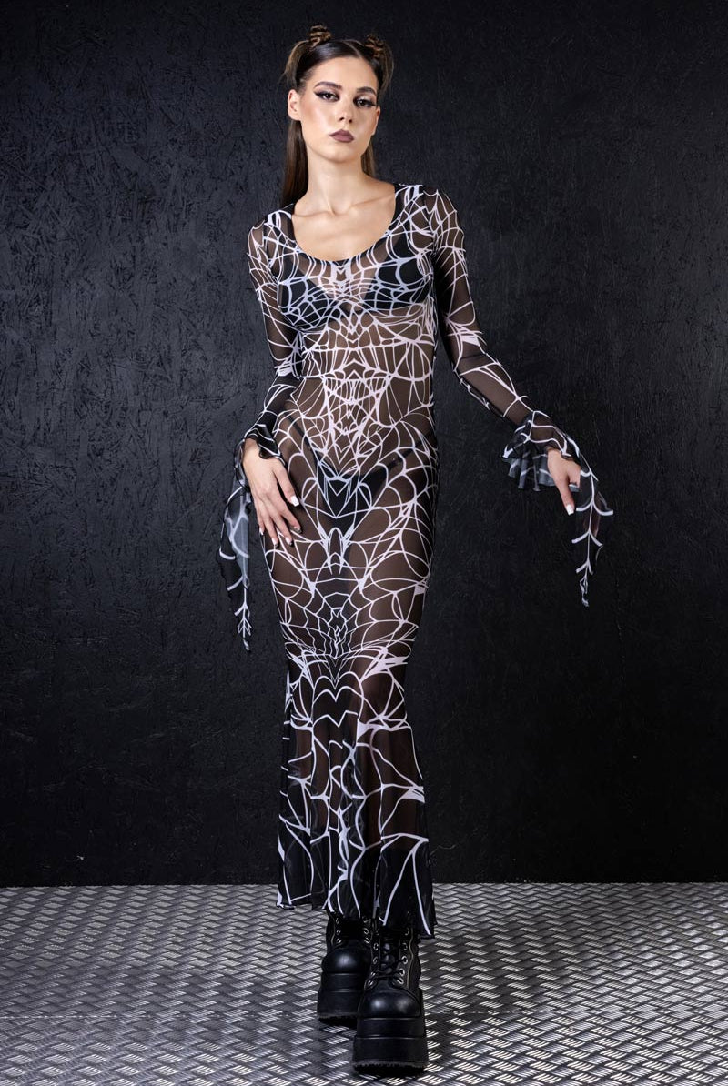 Black Widow Sheer Mesh Dress Black Widow Sheer Mesh Dress