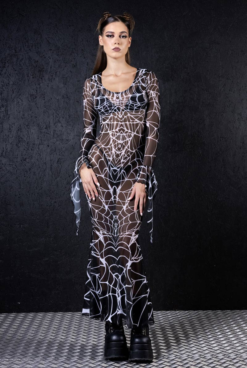 sheer mesh dress Black Widow Sheer Mesh Dress