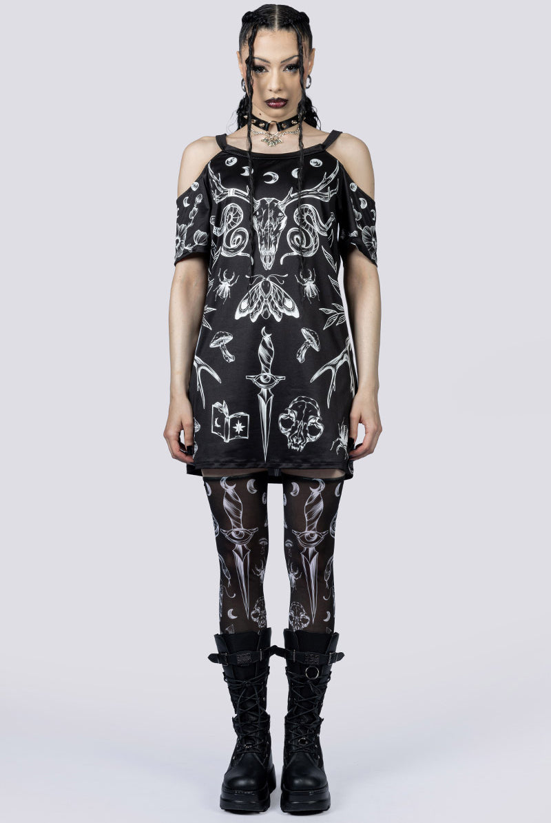 Black Witch Tee Shirt Dress
