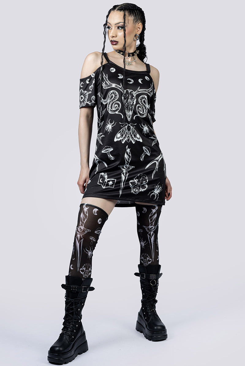 Black Witch Tee Shirt Dress | Devil Walking Black Witch Tee Shirt Dress | Devil Walking