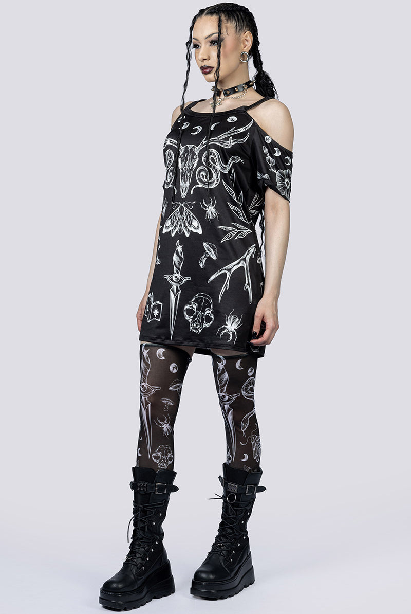 Black Witch Tee Shirt Dress