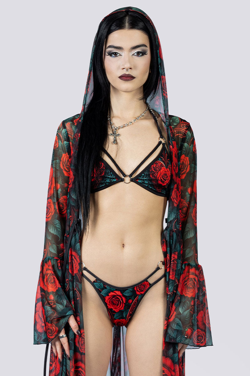Bloodrose Sheer Robe Gothic Clothes