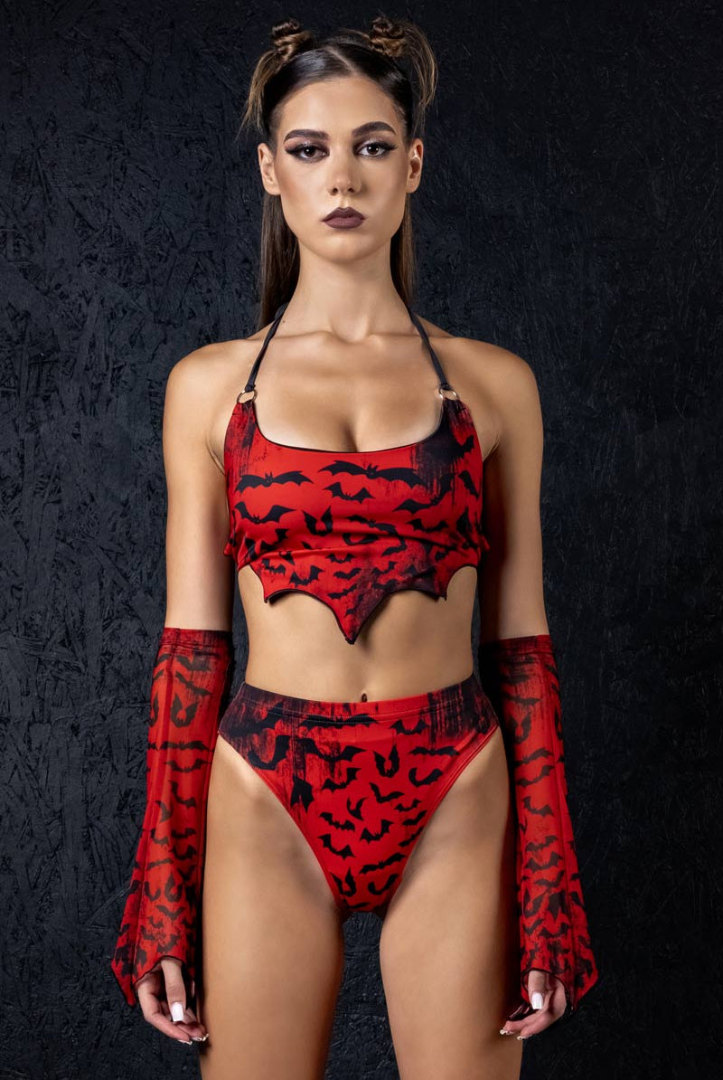 bloody-night-mini-clasp-skirt-set-close-front-view