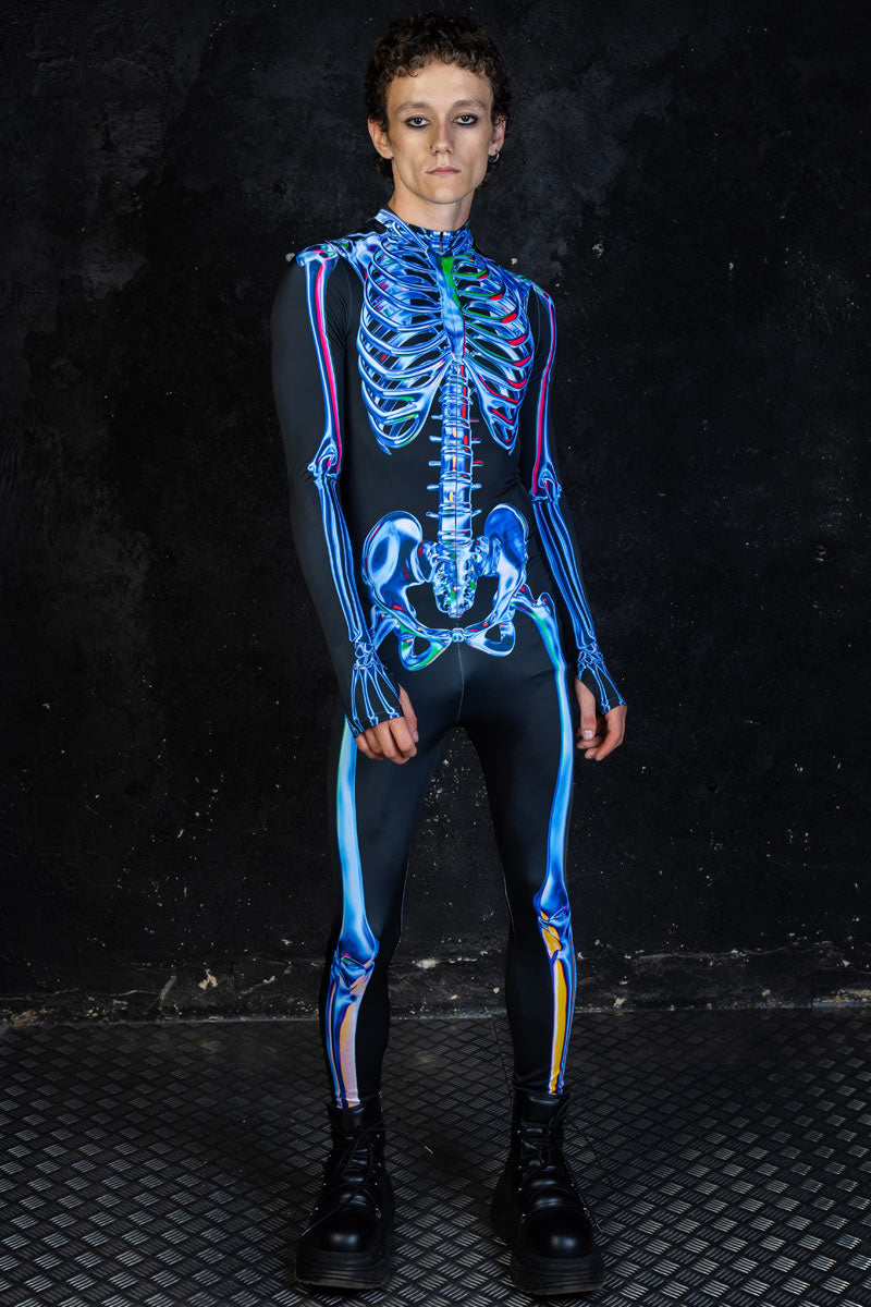 Blue Sapphire Skeleton Male Costume