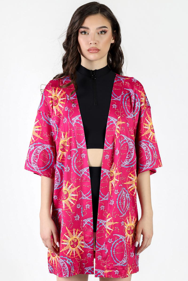 Boho Cosmology Kimono Close View