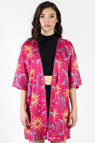Boho Cosmology Kimono Close View