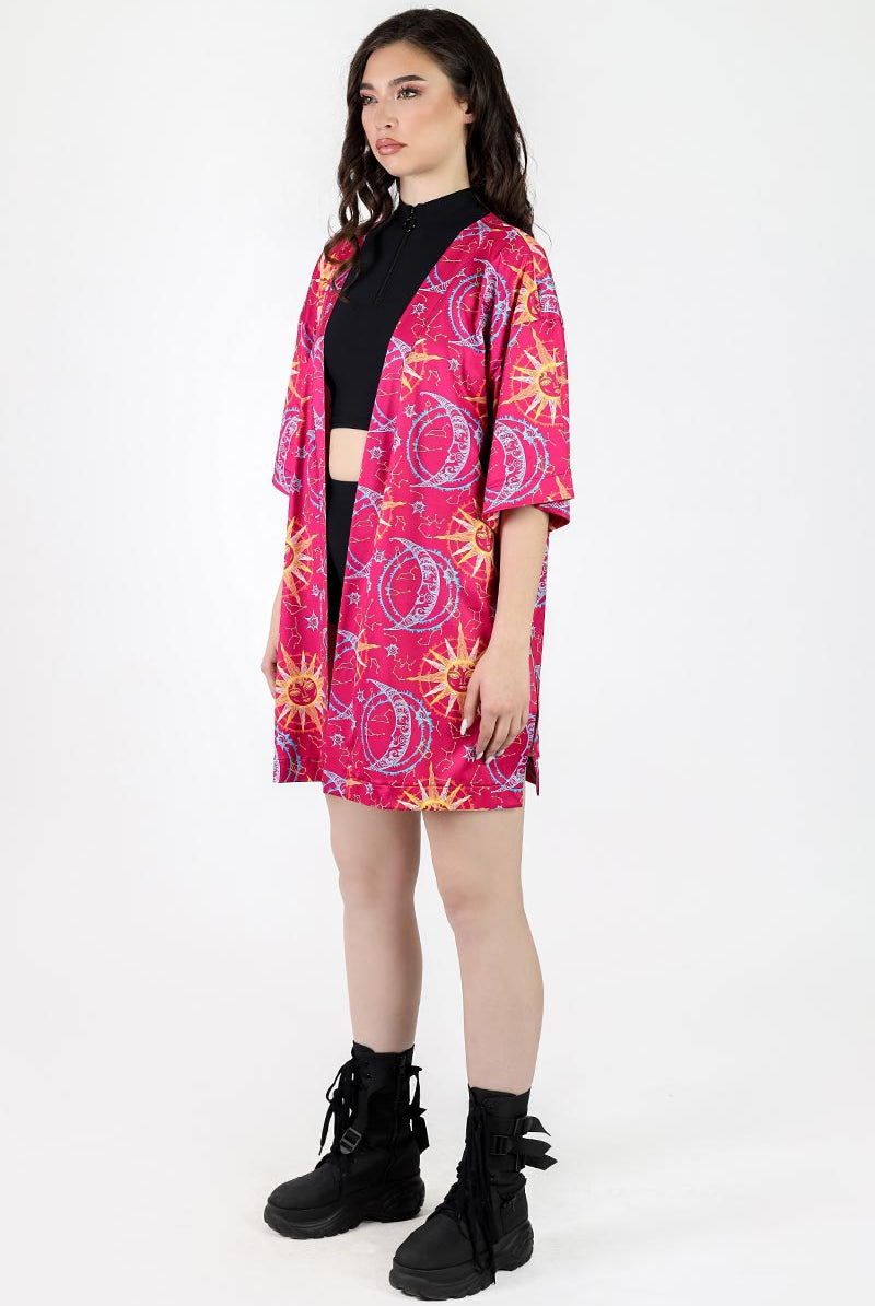 Boho Cosmology Kimono Side View