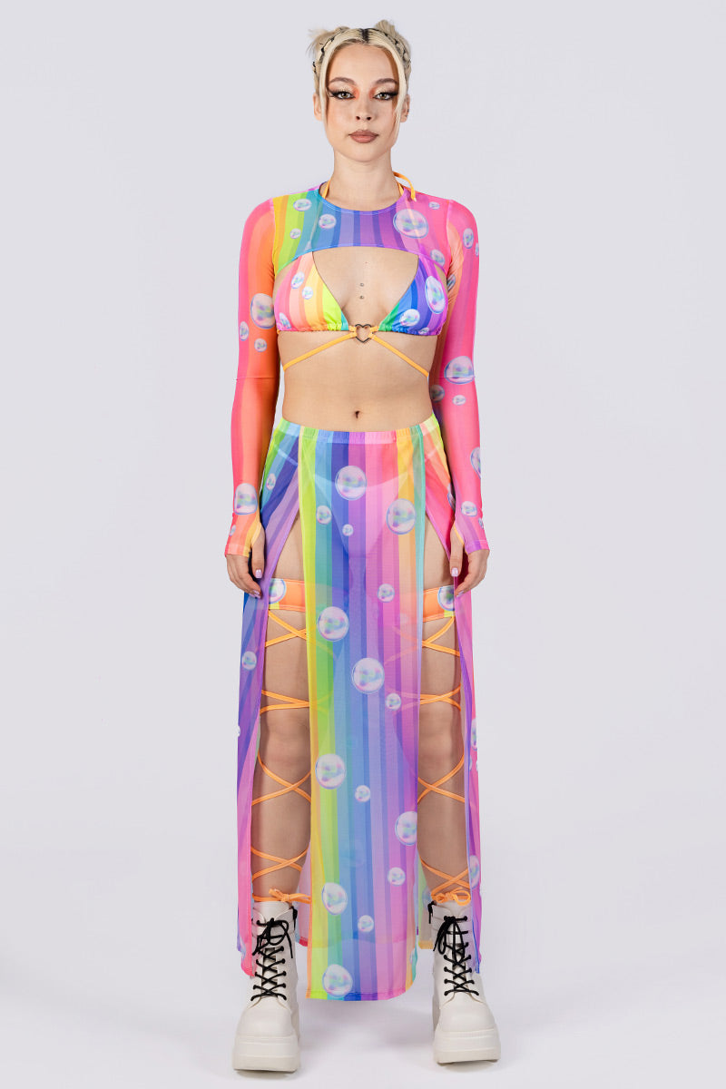 Bubble Trouble Mesh Skirt