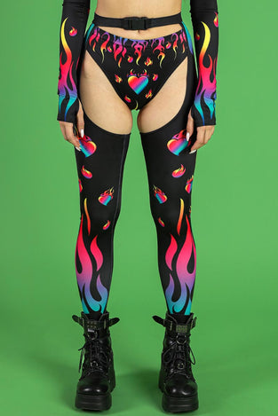 Burning Desire Chap Pants Close View