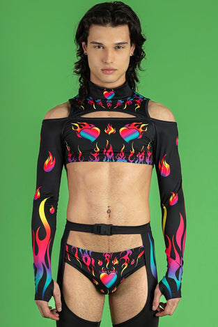 Burning Desire Men's Chap Pants Set Front View