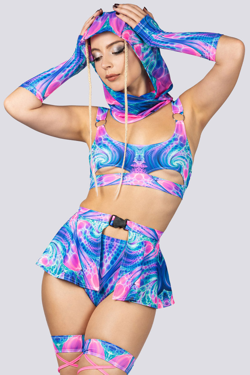 Candy Dream O-Ring Underboob Cutout Crop Top Full View