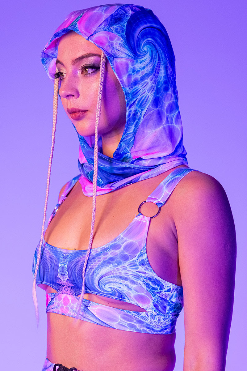 Candy Dream Rave Hood Close View