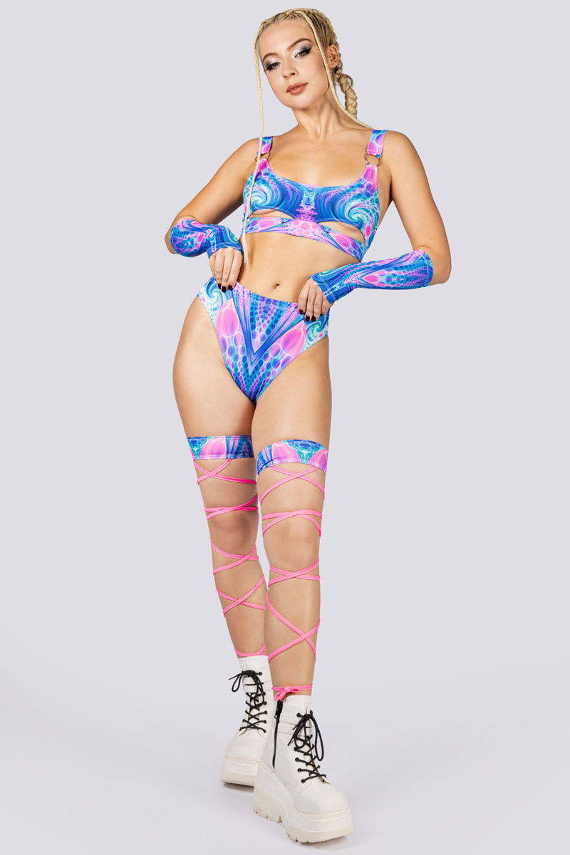 Candy Dream Rave Hood Front View