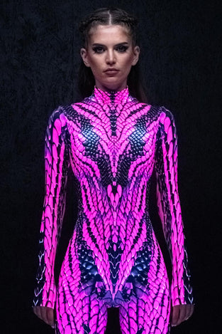 Candy Viper Costume UV Close View