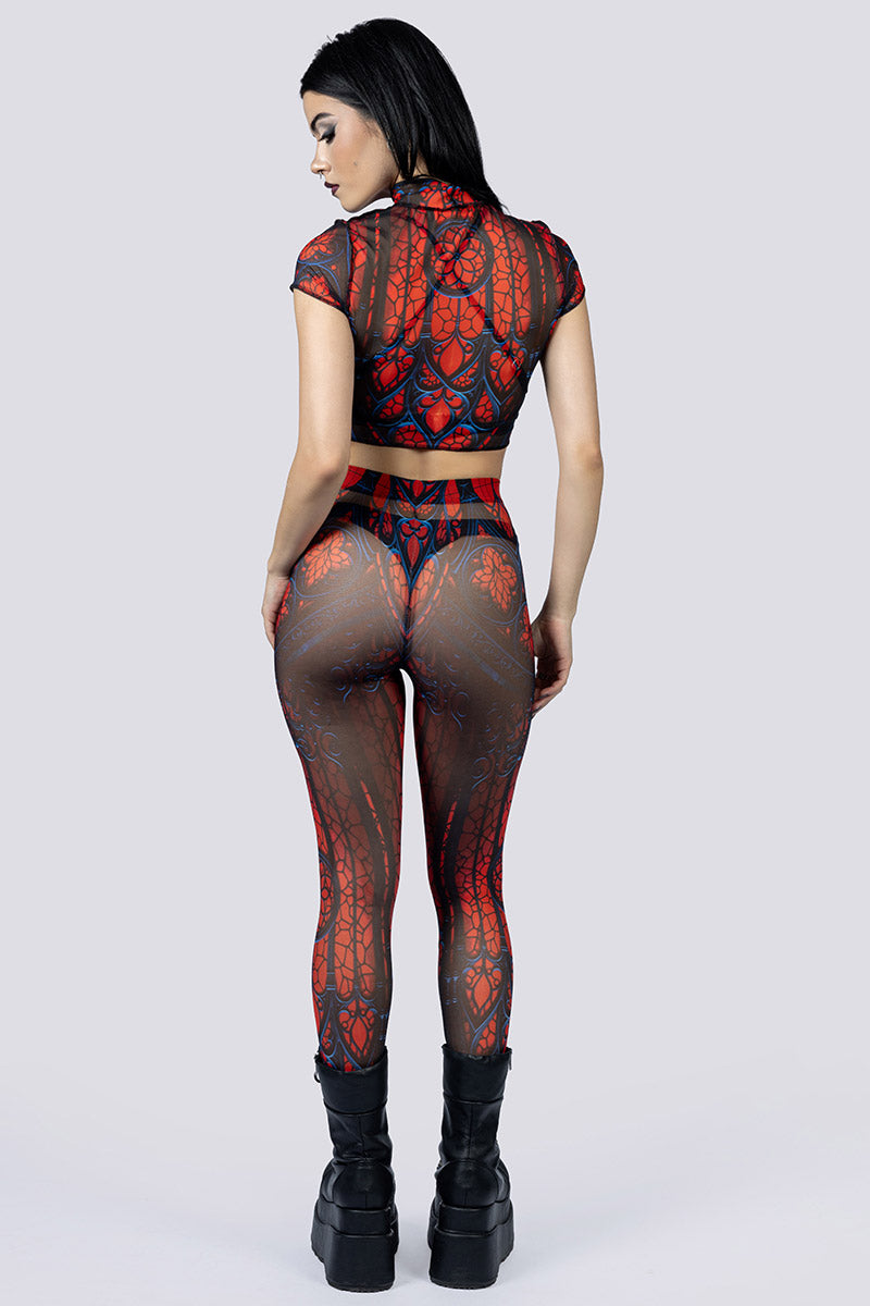 Cathedral Of Sin Leggings Set Back Gothic Outfits