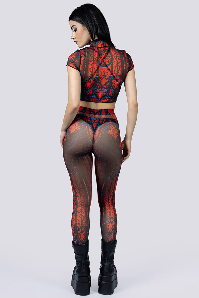 Cathedral Of Sin Sheer Leggings Back Gothic Outfits