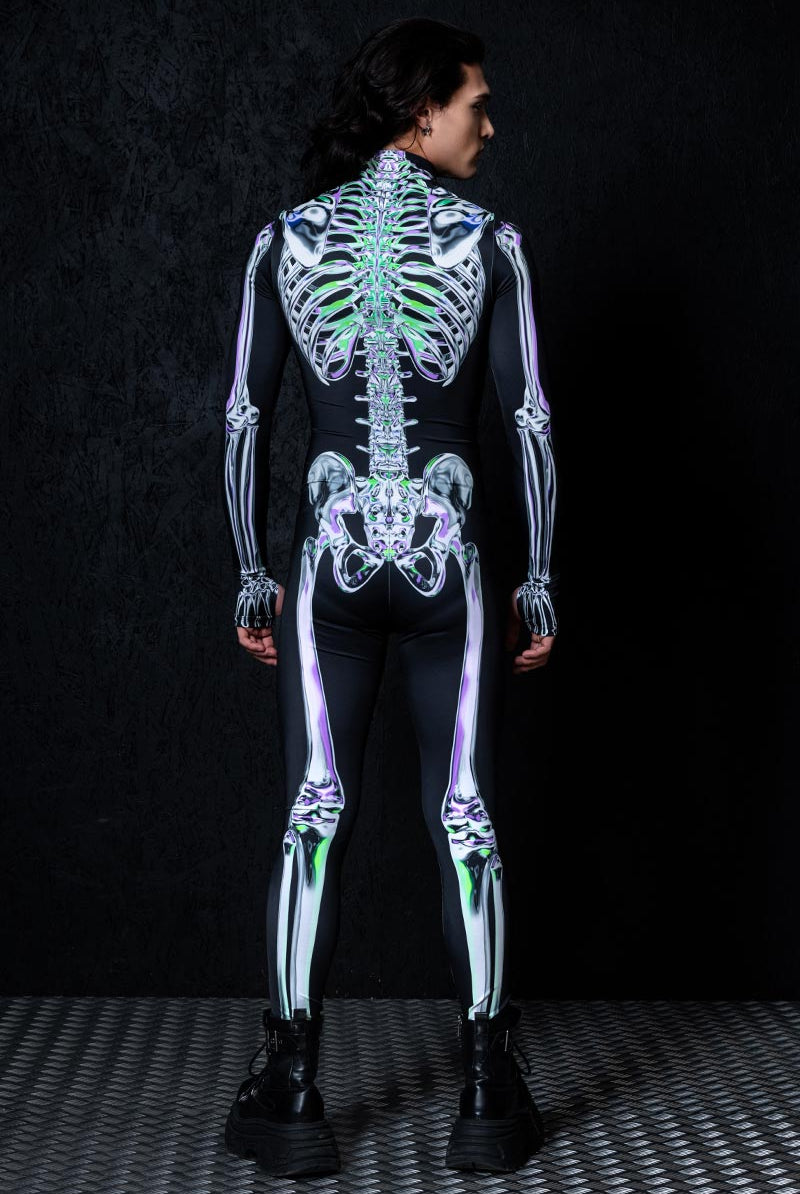 Chromatic Skeleton Men's Costume Back View