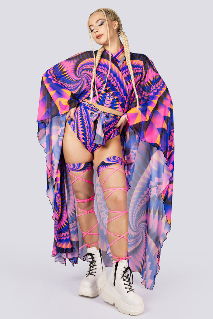 Rave Outfit Circus Babe Booty Shorts Set Front View