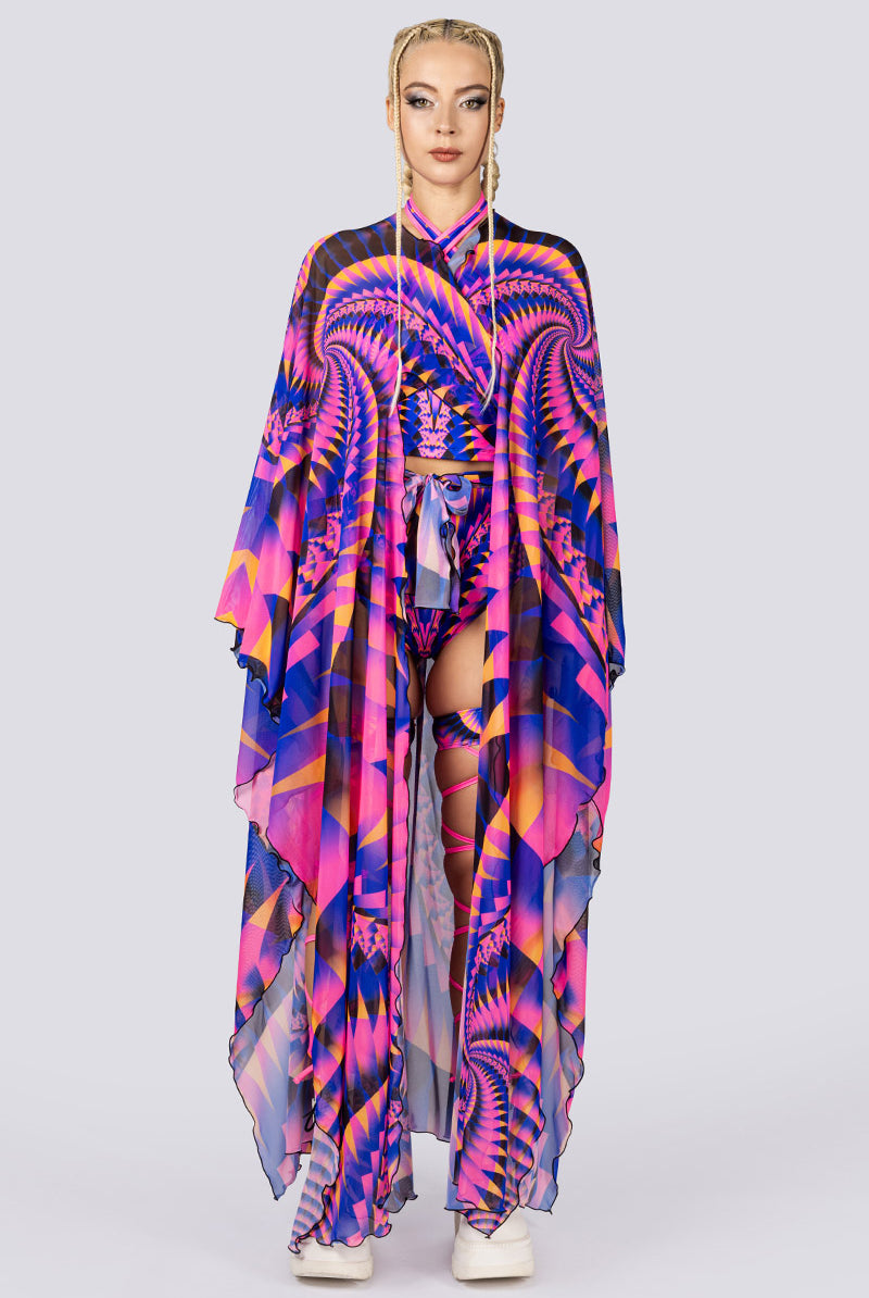 Circus Babe Rave Kimono Front View