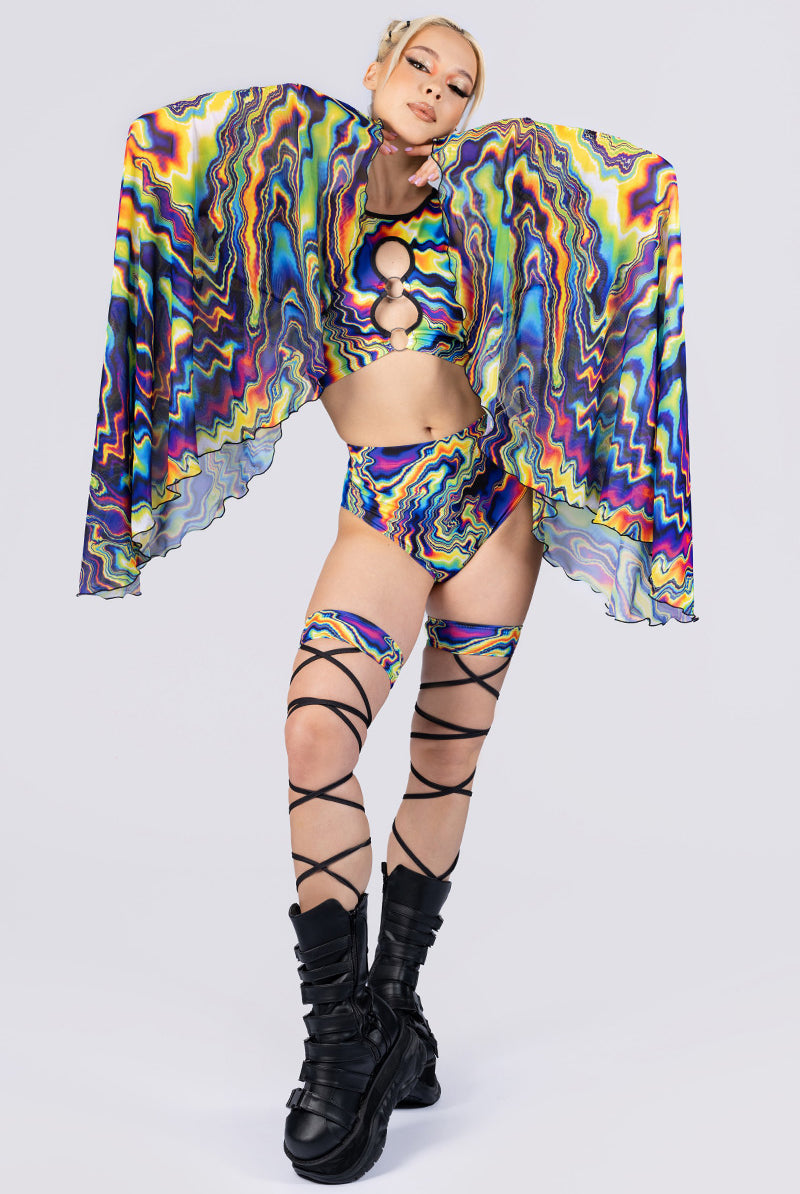 color-warp-booty-shorts-set-front-view