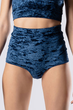 cosmic-indigo-booty-shorts-blue-velvet-close-front-view