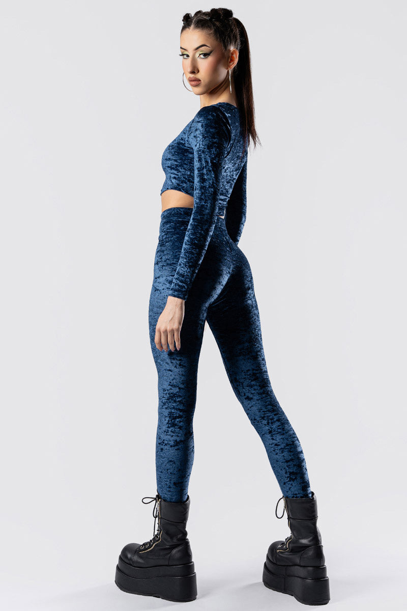 cosmic-indigo-crew-neck-crop-top-set-blue-velvet-back-side-view