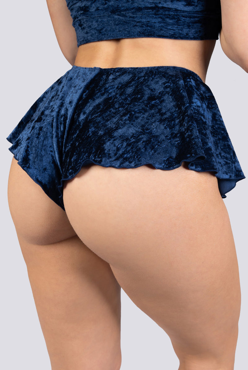 Cosmic Indigo Flare Shorts - Blue Velvet Pole Wear