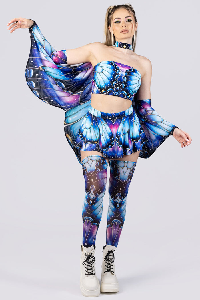 Rave Outfit Cosmic Nymph Rave Mini Skirt Set Full View