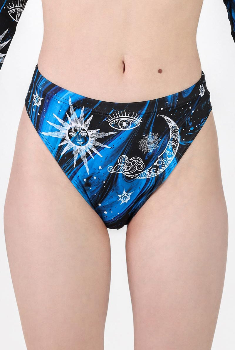 Cosmic Soul High Cut Booty Shorts Close View