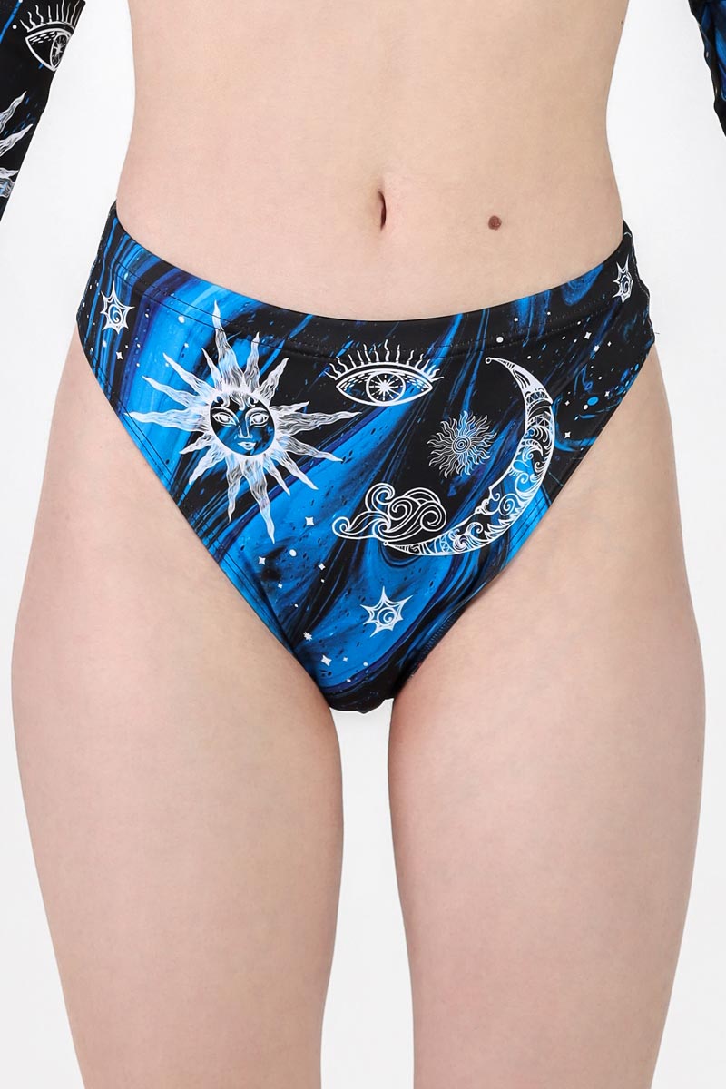 Cosmic Soul High Cut Booty Shorts Close View