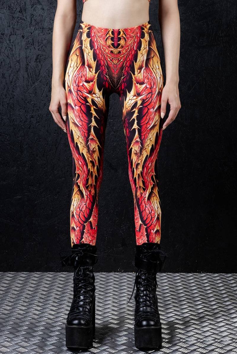 crimson-dragon-leggings-close-view