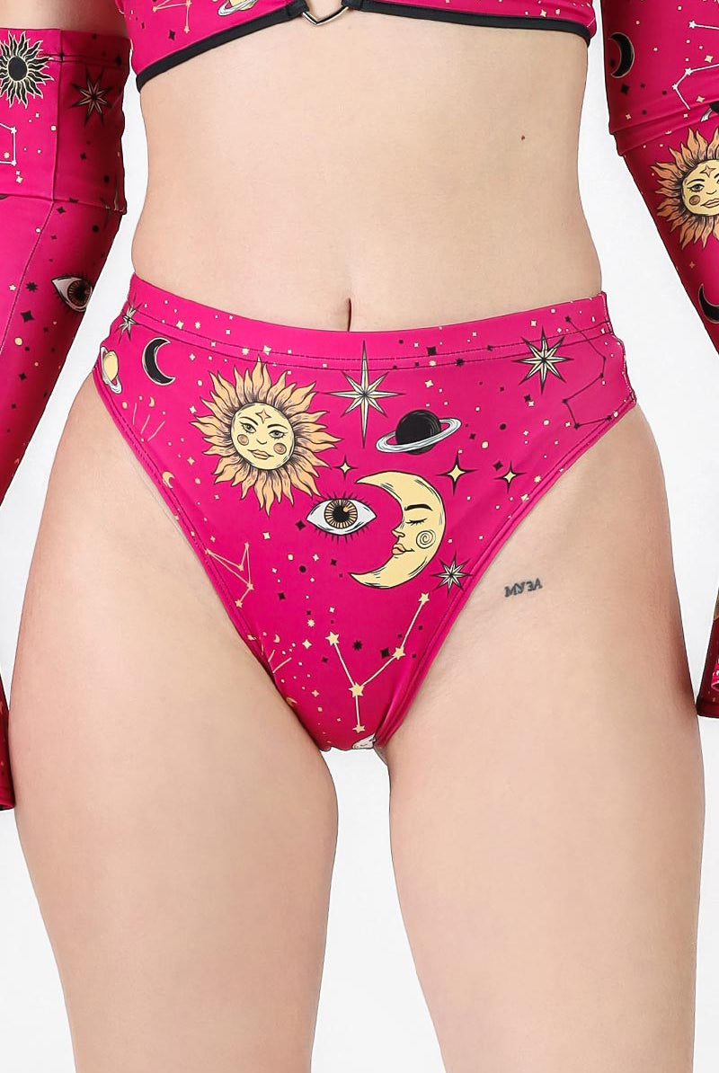 Crimson Mystica High Cut Booty Shorts Close View