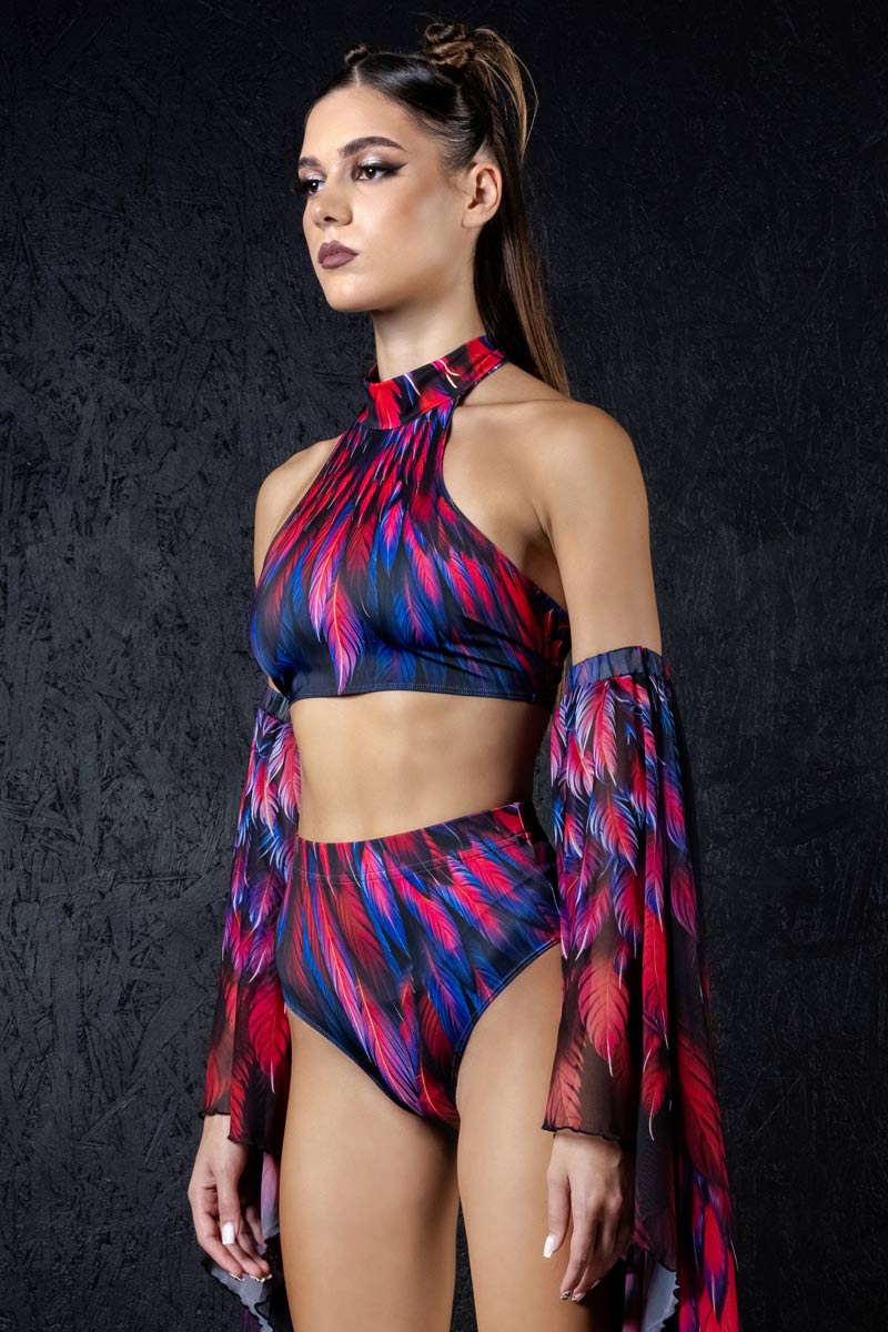 crimson-raven-halter-neck-top-side-view