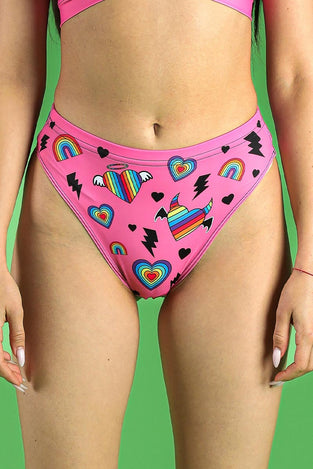 Cupid’s Canvas High Cut Booty Shorts Close View